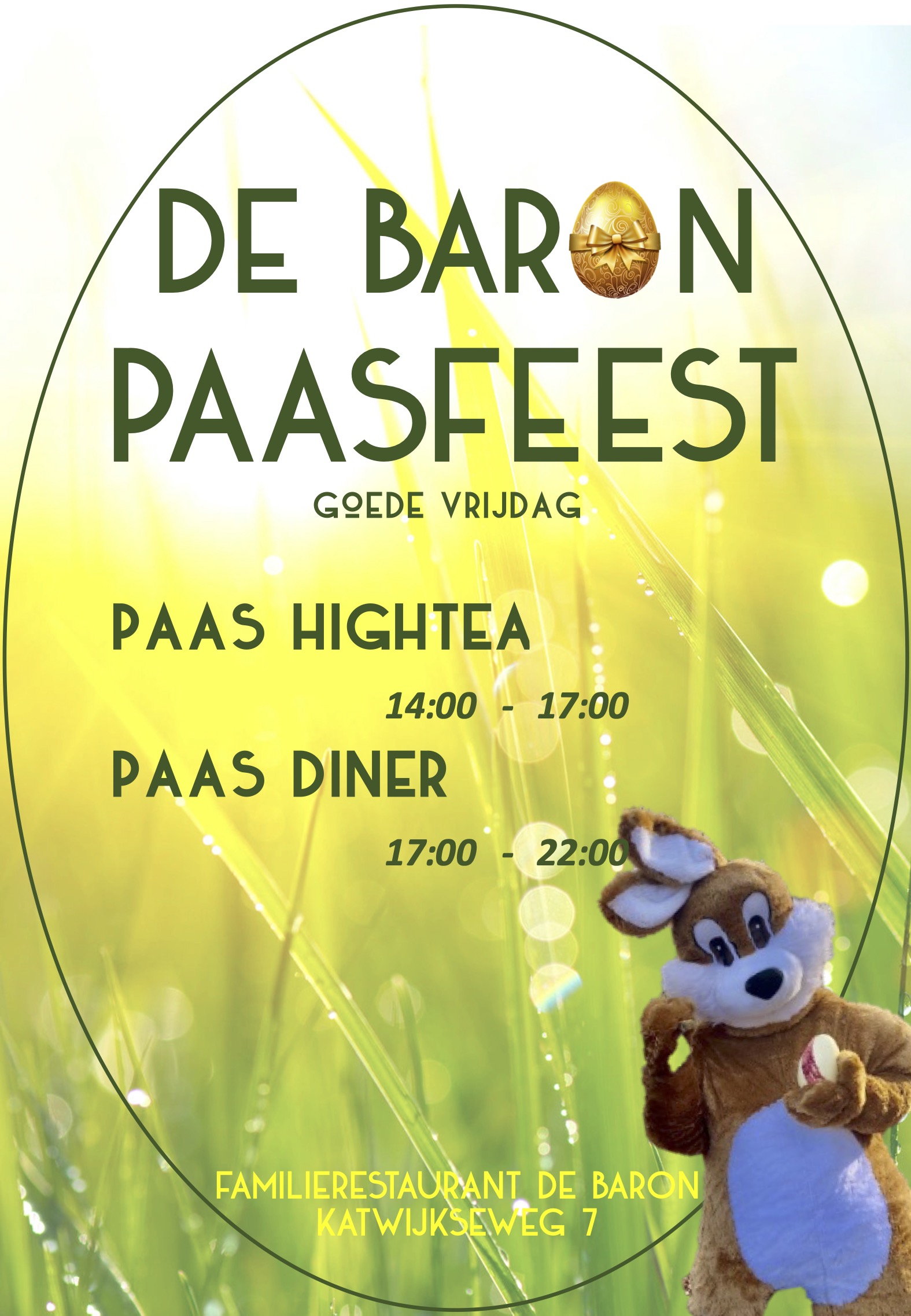 PaasFeest Goede Vrijdag Restaurant DE Baron Wassenaar