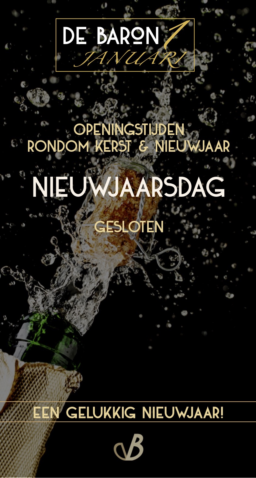 Restaurant DE Baron Wassenaar 1 januari NieuwJaarsDag