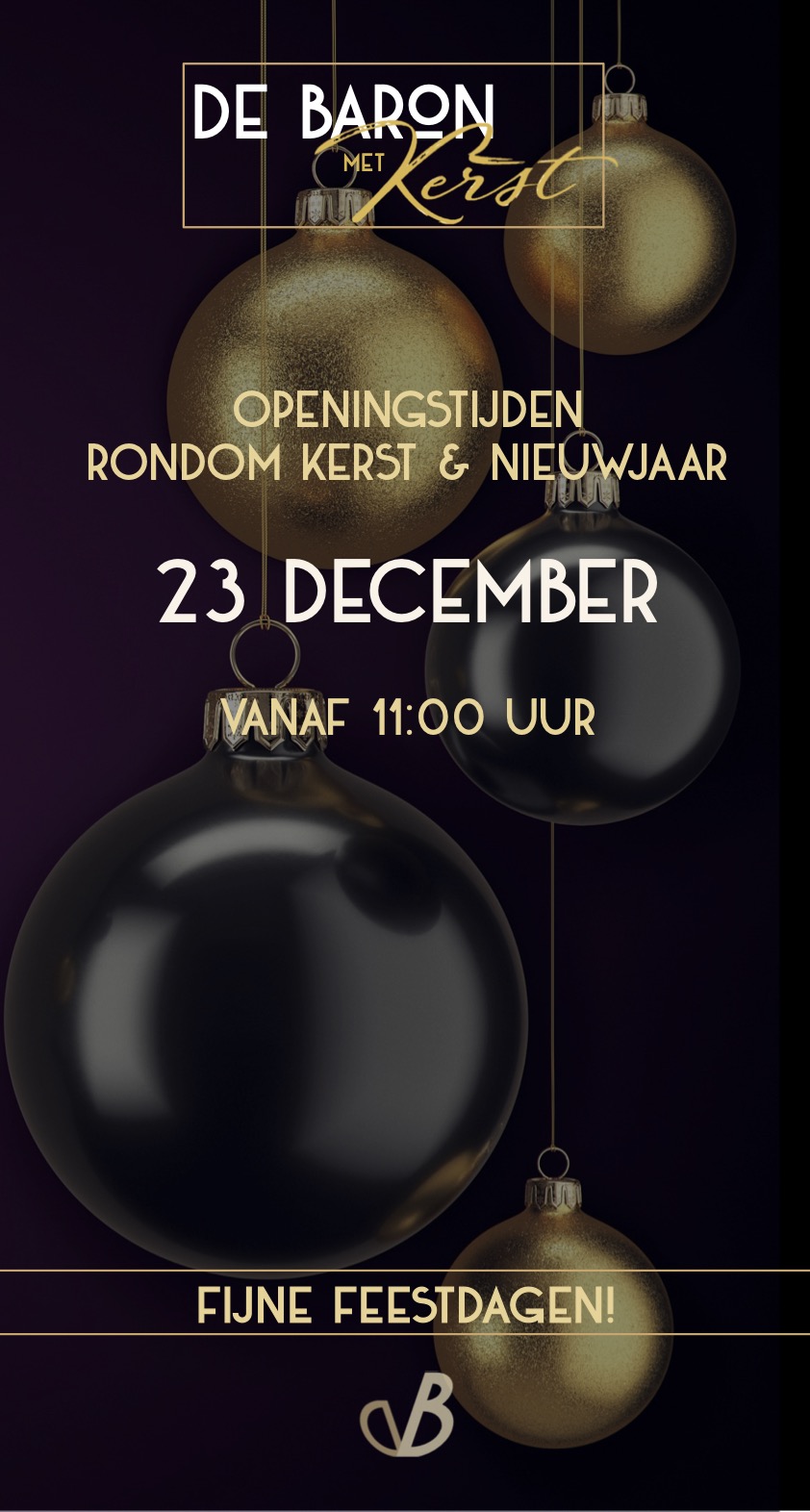 Restaurant DE Baron Wassenaar 23 december